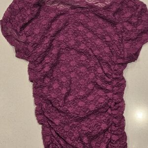 Free People Purple Lace Blouse